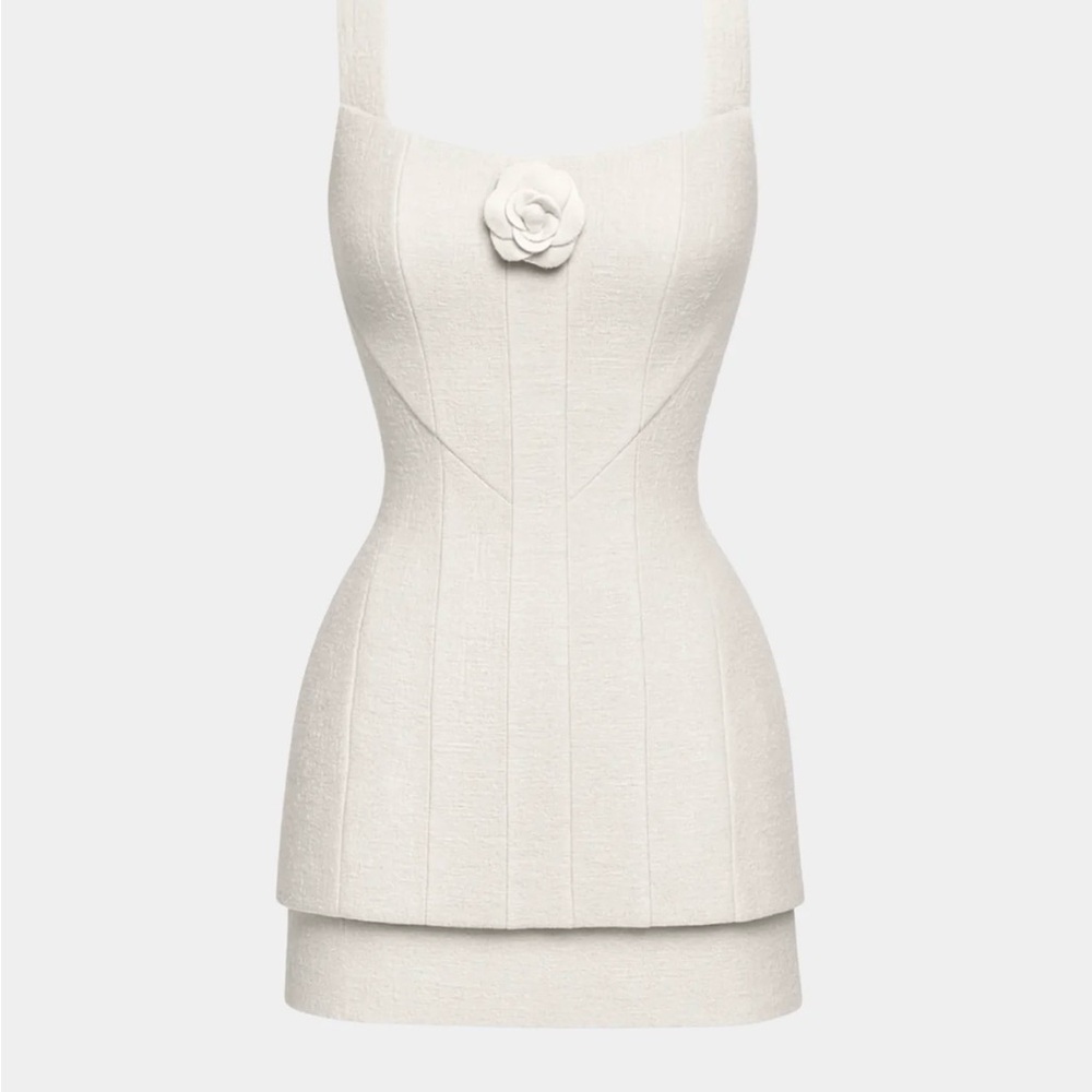 Heiress Beverly Hills The Boucle Flower Mini Dress